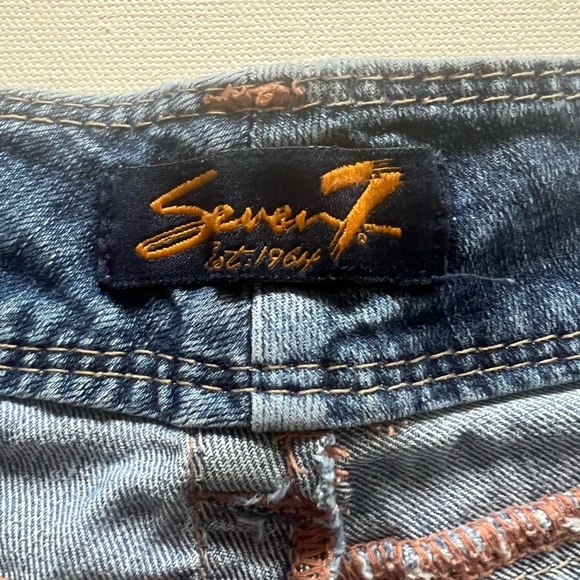 Seven7 Blue Denim with Orange Stitching Size 6 (E3) - Picture 4 of 10